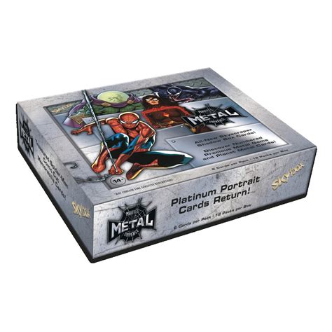 2021 marvel metal hobby box|metal universe spider man box.